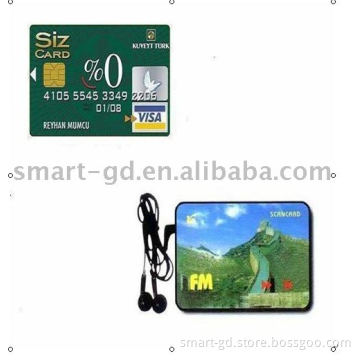 Card shape FM Auto Scan Radio with Earphone